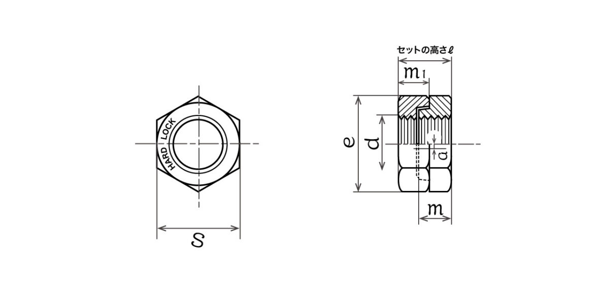 緩み止め,ゆるみ止め,ナット,ハードロックナット,ベーシック,薄型