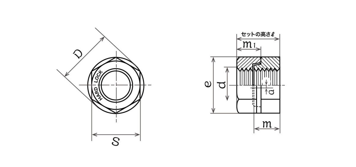 ステンレスハードロックナット リム付 Ｍ２４ ゆるみ止め 緩み 八幡ねじ ネジ 通販